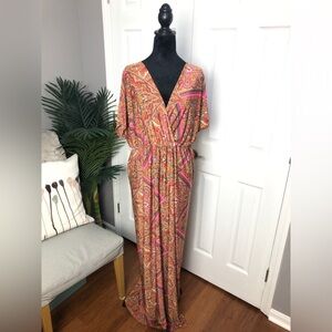Rhapsody Multi-Colored Paisley Maxi Dress | Sz1X